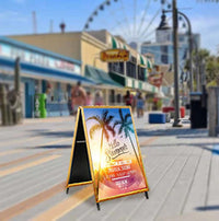A-Frame 30x40 Sign Holder | Large Wood Snap Frame Display Board with 1 1/4" Wide Profile in 3 Finishes