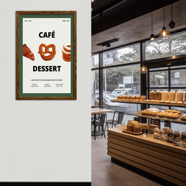 Designer Wood Snap Frames for Posters 24x48 (3" Wide Matboard)