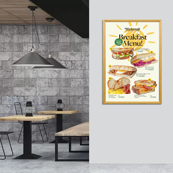 SwingSnap Extra Large Faux Wood Snap Frame 48x96 for Graphics on 1/8", 3/16", 1/4" Thick Boards