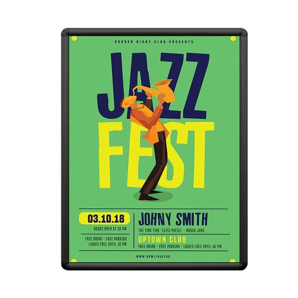 SwingSnaps Poster Snap Frames 17x22 (1" Wide with Radius Corners)