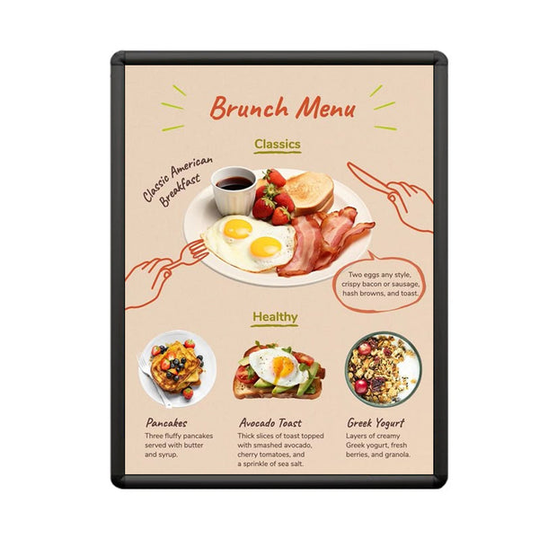 SwingSnaps Poster Snap Frames 8.5x11 with Radius Corners and 1-Inch Wide Profile