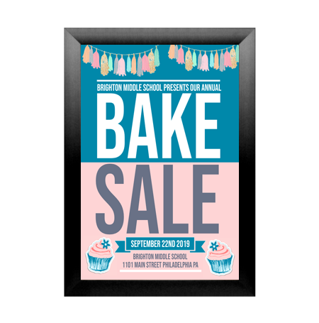 SwingSnap Poster Snap Frames with Bold 2 1/2" Profile for MOUNTED GRAPHICS on  1/8", 3/16", and 1/4" Thick Boards 40+ Sizes
