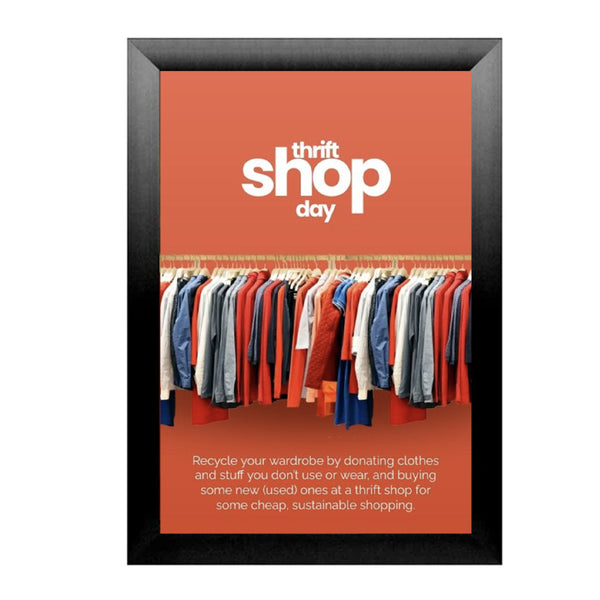 Extra Large 60x84 Poster Snap Frame with Bold Metal 2 1/2" Wide Edge Frame Profile | 4 Finishes