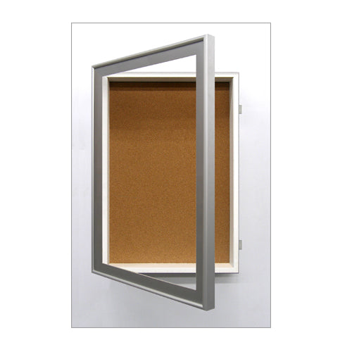 SwingFrame 36 x 36 Designer Metal Frame Shadow Box Display Case with Cork Board 2 Inch Deep