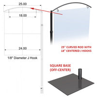 Swinging Sign Floor Stand - Two-Sided Graphic Display with Adjustable Post Height of 7 Feet