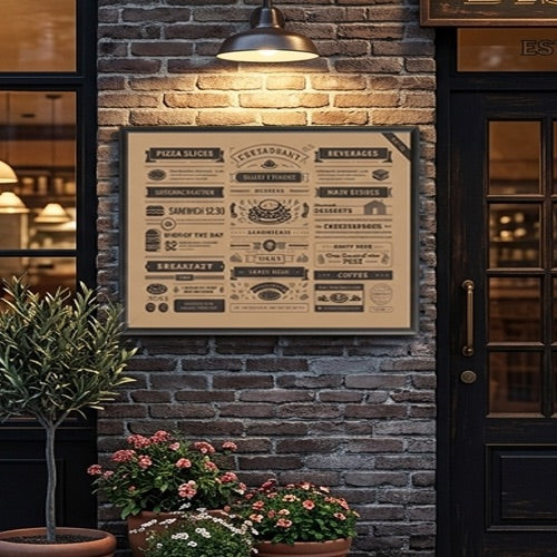 Weatherproof 22x28 Snap Frame Poster Sign Holder | Black Metal Frame Finish
