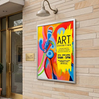 Weatherproof 24x36 Snap Frame Poster Sign Holder | Fast Change Frame with Silver Metal Finish