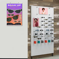 30" Wide Hanging Banner Bar Poster Clip Set | Silver Metal Snap Bar Finish | Quick Ship