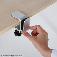 Desk Edge C-Clamp Bracket Set for Countertop Partitions