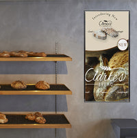 Extra Large 24x60 Frame, Beveled Slide-in Poster Frame | Fast Change Aluminum Sign Holder - Wall Mount