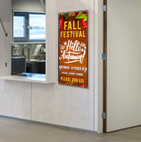 Extra Large 24x60 Frame, Beveled Slide-in Poster Frame | Fast Change Aluminum Sign Holder - Wall Mount