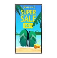 Economy Extra Large 48x72 Frame with Quick Change Beveled Metal Slide-in Poster Sign Frame