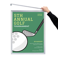 Euro-Style Top and Side Loading 11x17 Poster Frame Sign Holder with Slide-in Metal Frame Design