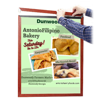 Quick Change Slide-in 11x14 Wood Frame Top Load, Side Load Poster Frame Sign Holder - in 10 Finishes