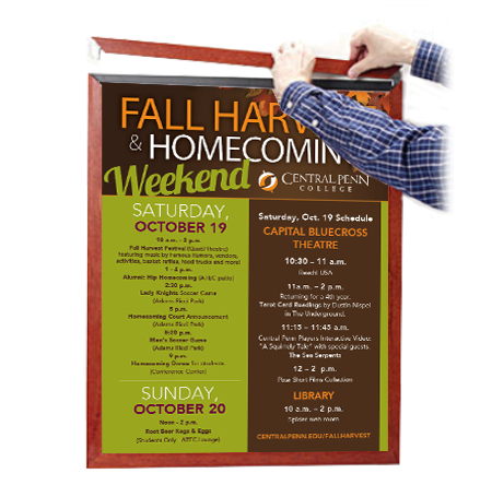 Economical, Quick Change, Slide-in 12x24 Wood Poster Frame - Choose Top Load or Side Load Frame