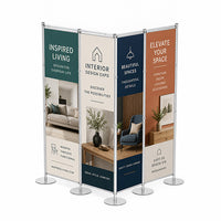 Sturdy Screen Panel Floor Display - 24" Wide Partition Base - Adjustable Height: 36" - 96" | Connect Panels for Various Display Configurations
