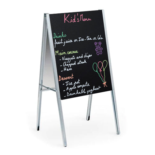 Ultra Value A-Frame Collapsible Wet Erase Marker Board Sign Holder 24x36 | Slide-In Sidewalk Sign