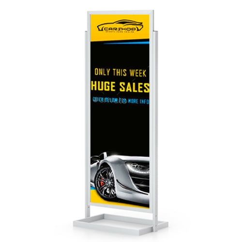 Tall 22x84 Large Poster Floor Stand with 13 or 21 LBS Weighted Base Sign