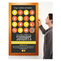 36 x 60 Wood Picture Poster Display Frames (Wide Wood)