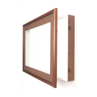 SwingFrame Designer Wall Wood Lighted Display Case 3" Deep