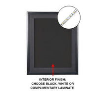SwingFrame Designer Wall Wood Lighted Display Case 3" Deep