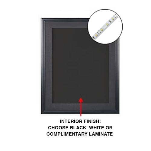 SwingFrame Designer Wall Wood Lighted Display Case 3" Deep