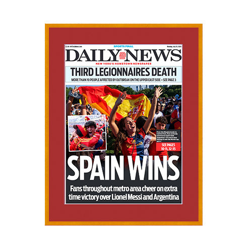 2026 World Cup Champions Newspaper Metal Display Frame