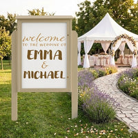 Outdoor Message Center 38" x 54" Magnetic White Dry Erase Board with Posts (Single Door) - Weathered Wood Finish