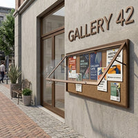 SwingCase 40x60 Extra Large Outdoor Enclosed Poster Cases (Single Door) - Powdercoat Bronze Finish