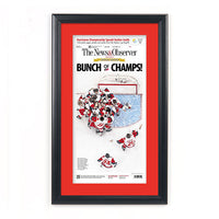 Carolina Hurricanes 2026 Stanley Cup Champions Newspaper Wood Display Frame