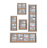 Indoor Enclosed Restaurant Menu Display Cases with Rounded Corners for 11 x 17 Portrait Size Menus