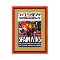 2026 World Cup Champions Newspaper Wood Display Frame