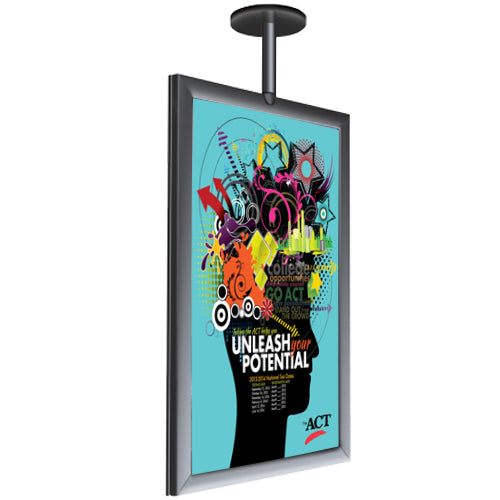11" x 17" CEILING MOUNT POSTER DISPLAY SIGN - WITH MAGNETIC MOUNT