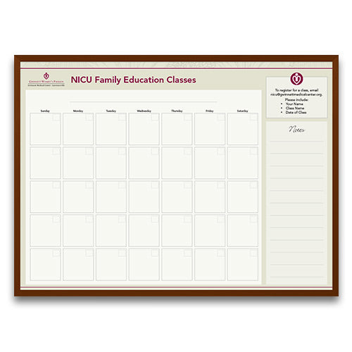 CUSTOM PRINTED IMAGE onto MAGNETIC 12x18 WHITE DRY ERASE BOARD | WALNUT WOOD FINISH