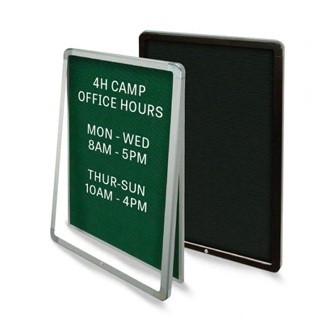 18x24 Indoor Felt Letter Board with 2 Frame Finishes