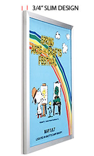 Quick Change Side Load Poster Frame 14x22 Metal Euro-Style Sign Holder Wall Mount