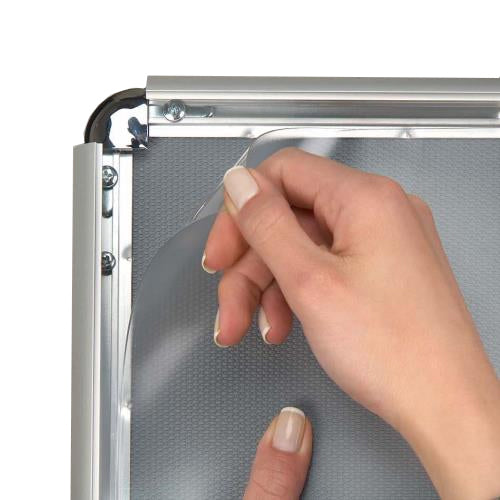 Protective Non-Glare Overlay is included with 16x20 Rounded Corners Snap Frame. Protects Poster, Sign, Graphics and Photographs from Dust and Scratches.