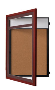 18 x 24 Wood Framed Designer Bulletin Board with Personalized Header Message