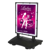STREET-MASTER™ Sidewalk Sign with Fillable Water Base for 30”x 40” Banners | Heavy-Duty, Flex Springs