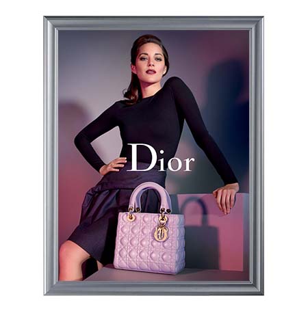 Modern Style 22x28 Snap Frame Poster Sign Holder | Silver Metal Picture Frame Finish