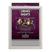 8.5x11 Slide-In Sign Holder .93" Wide | Mitered Metal Silver Frame Economical and Quick Ships