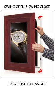 Wood 362 Poster Display SwingFrames with Matboard Holds 20x30 Posters