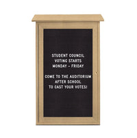 20x20 Outdoor Message Center with Letter Board Wall Mounted - LEFT Hinged