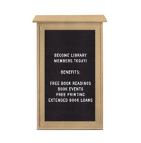 20x30 Outdoor Message Center with Letter Board Wall Mounted - LEFT Hinged