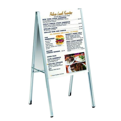 A-FRAME COLLAPSIBLE SIGN HOLDER 22x28 (SHOWN IN SILVER)