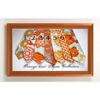 HONEY MAPLE WOOD FRAME 24x32 with DECORATIVE RUST MAT BORDER