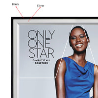 2 Colored Snap Frame 24x36  Comes in BLACK Exterior Trim with SILVER Interior Frame Finish | Perfect Neutral Colors for Interior Decor