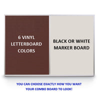 24" x 18" LETTER BOARD MAGNETIC MARKER COMBO BOARD
