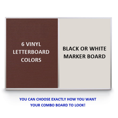 24" x 18" LETTER BOARD MAGNETIC MARKER COMBO BOARD
