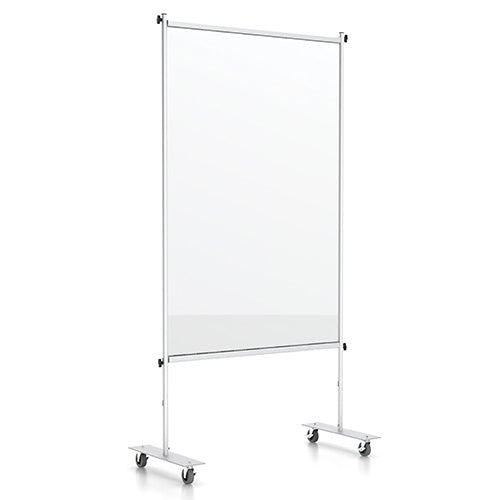 36x72 Rolling Sneeze Guard with Locking Wheels